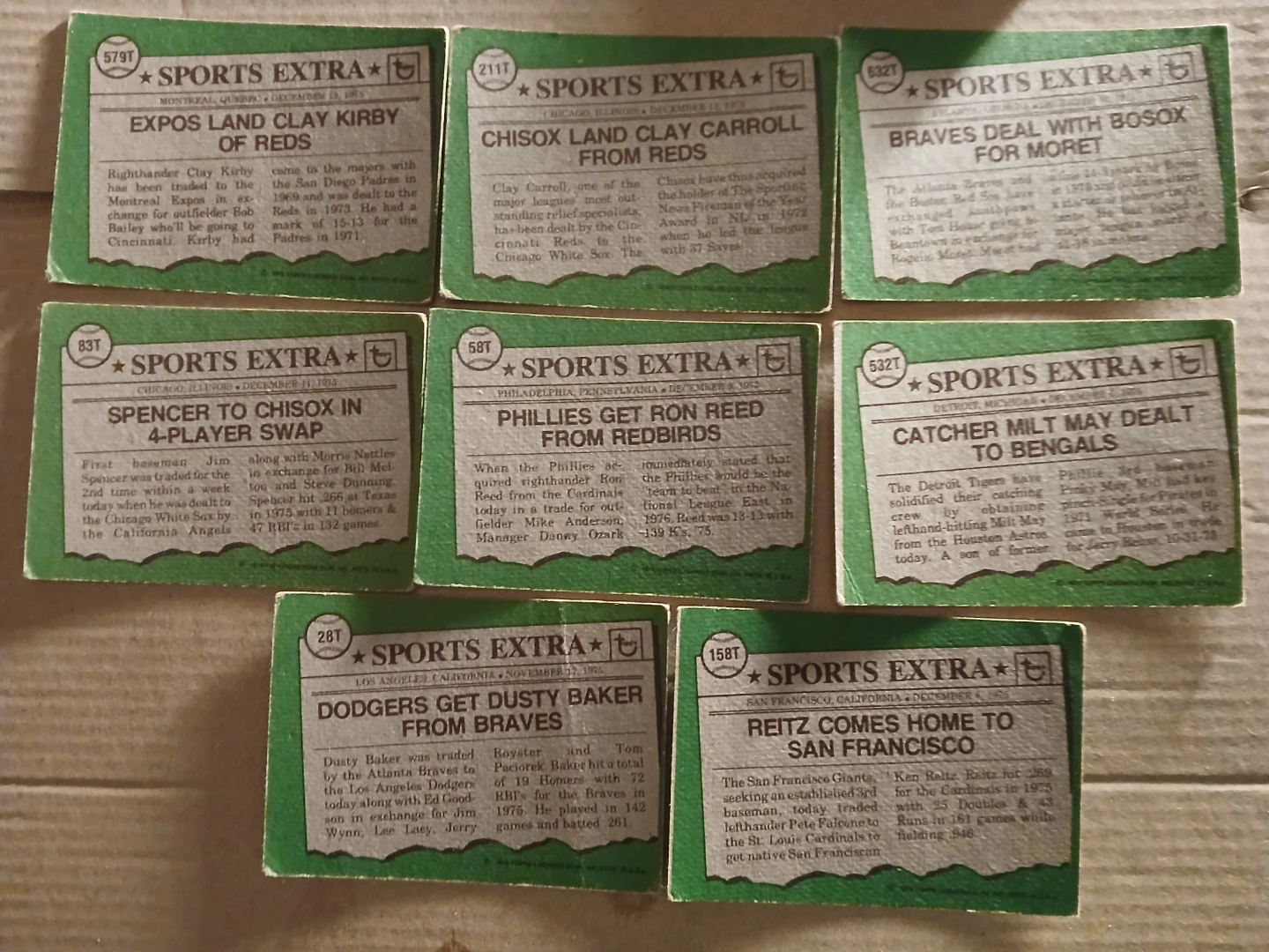 Lot of 9 Baseball Card News Articles - 1987 Topps - photo 2