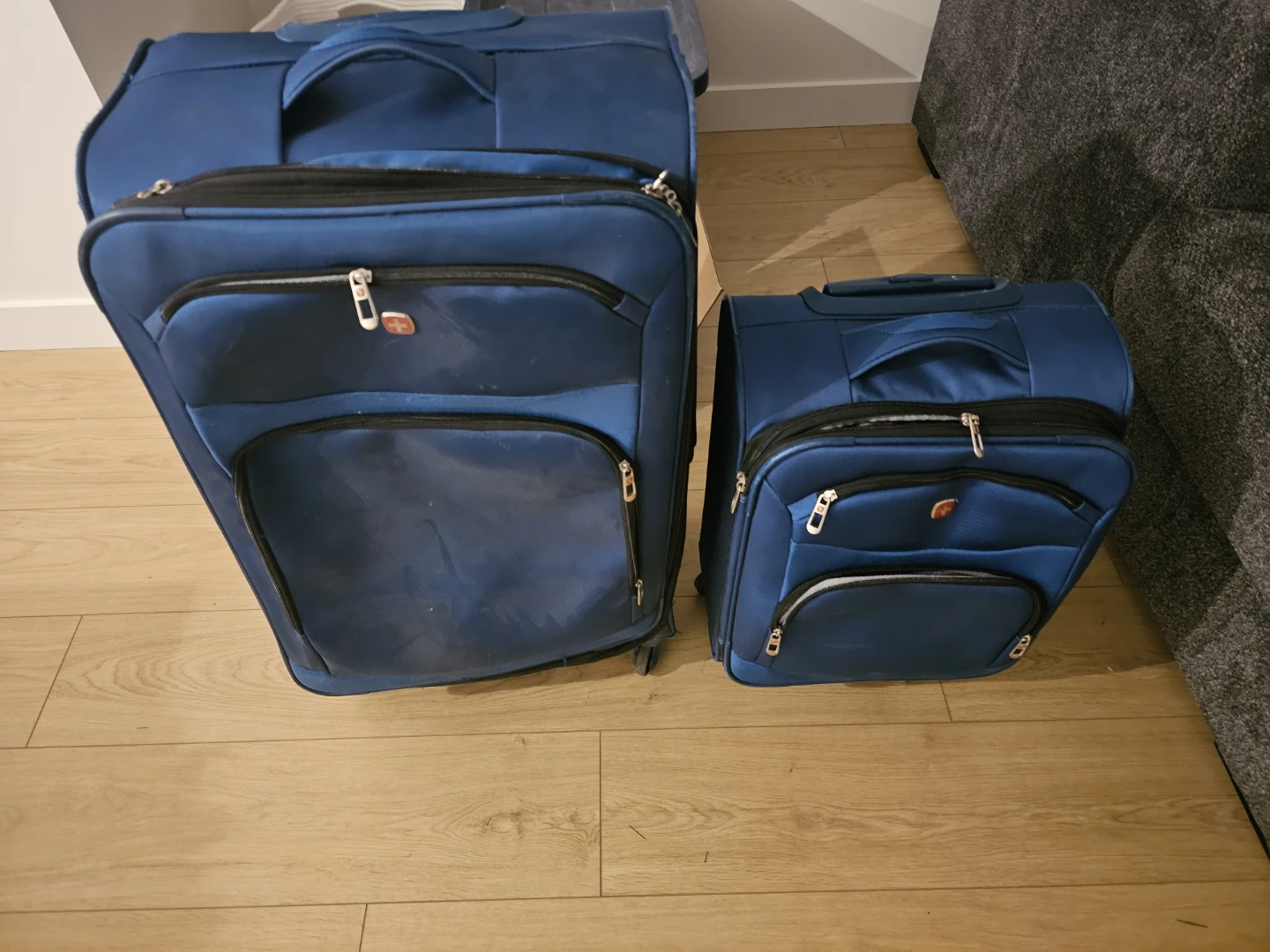 Blue Swiss Gear Suitcase