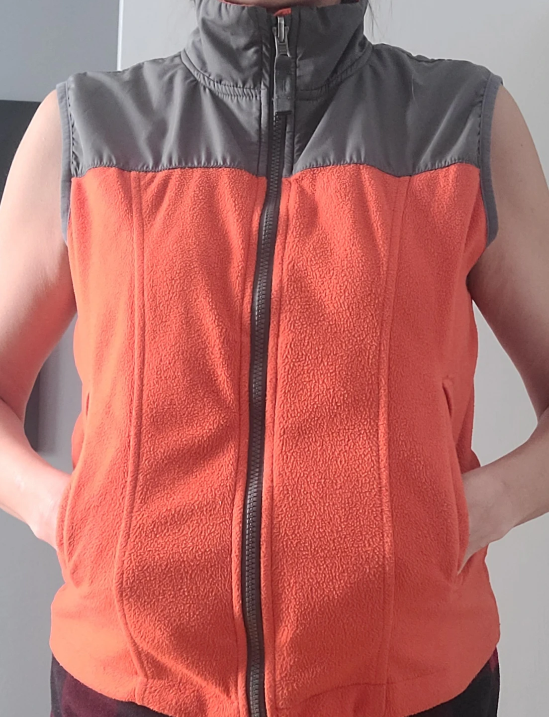 Gap Kids Orange Fleece Vest - Size XL