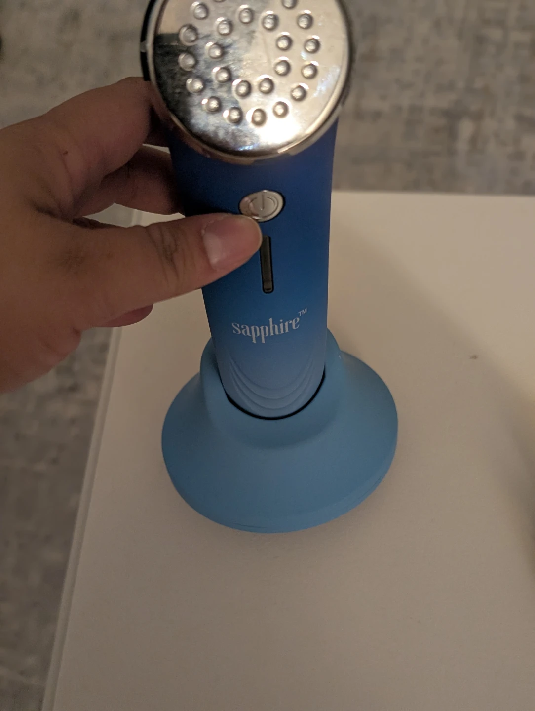 Sapphire Blue Light Therapy Wand with Protective Glasses