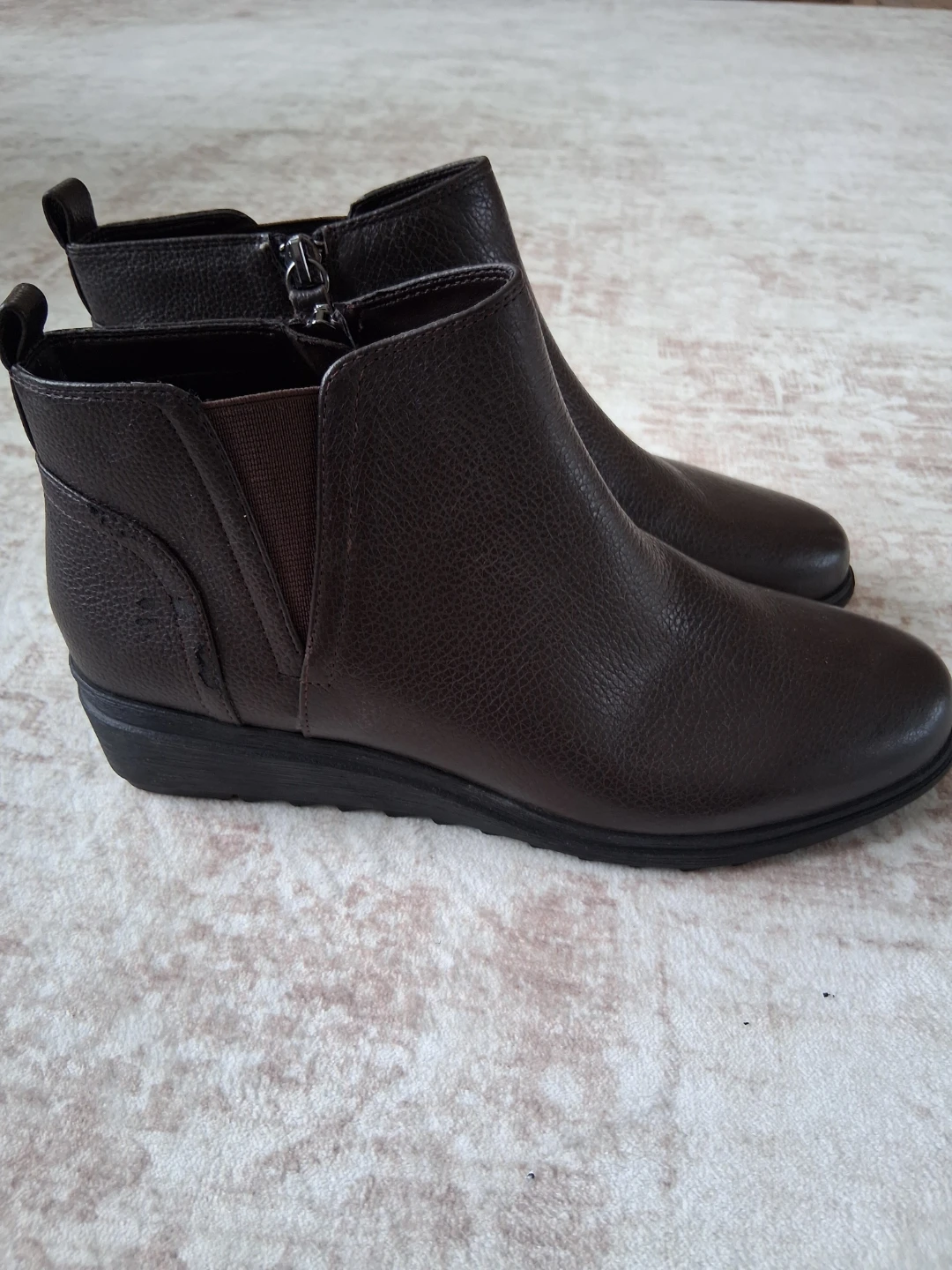 Easy Spirit Brown Leather Ankle Boots Size 6.5M - photo 4