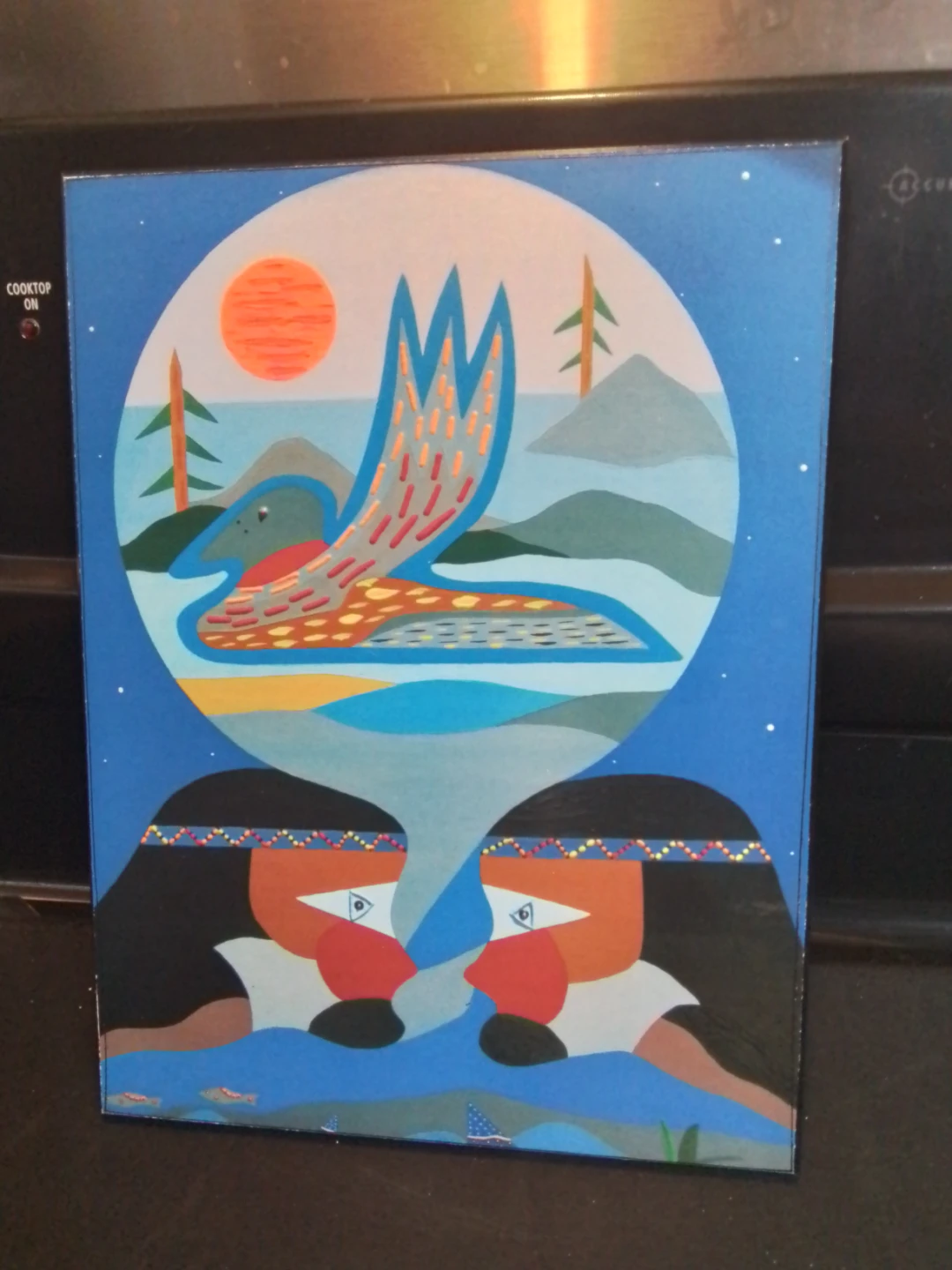 Indigenous Art on Plaque 8x11"
