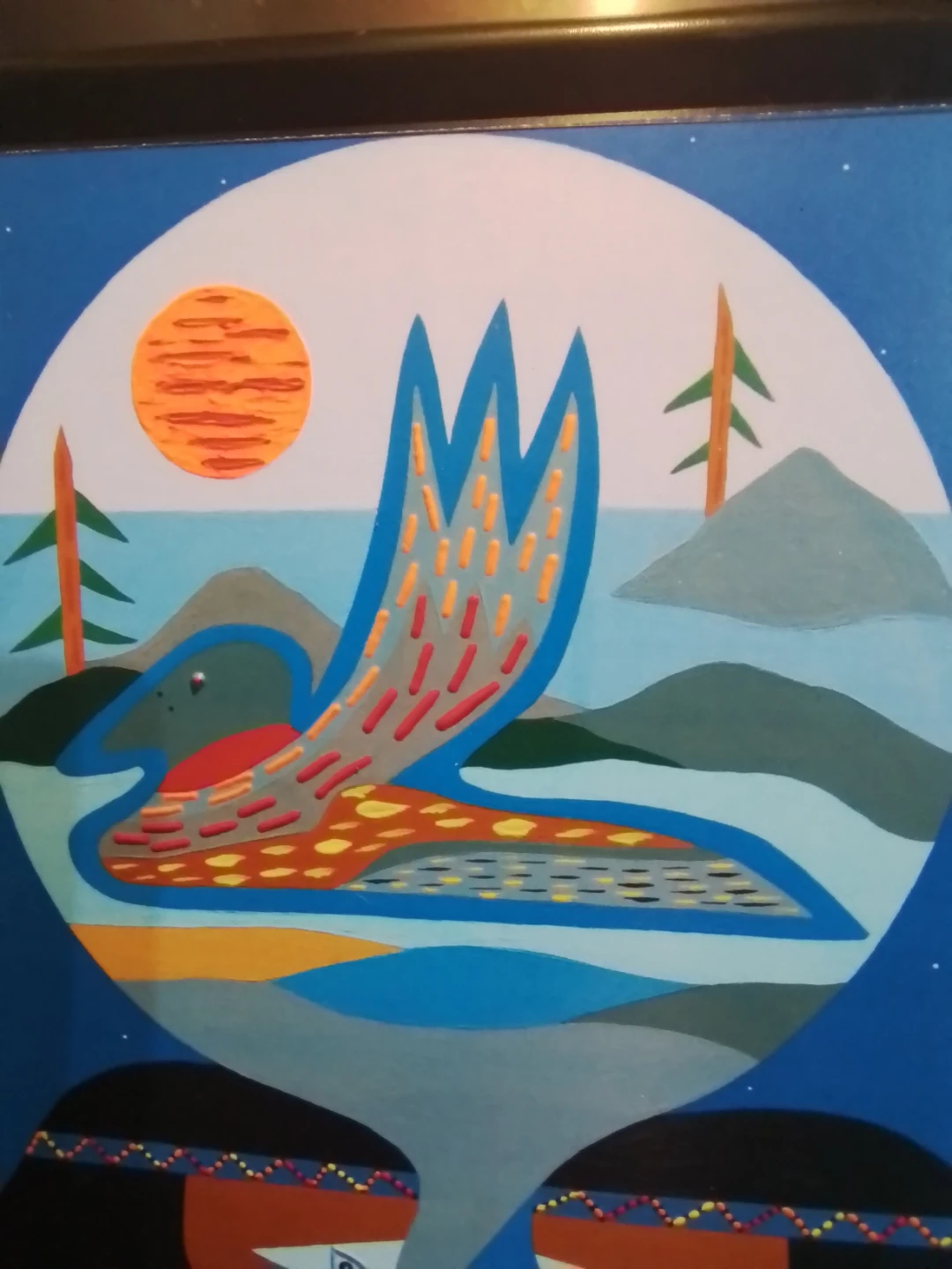 Indigenous Art on Plaque 8x11" - photo 2