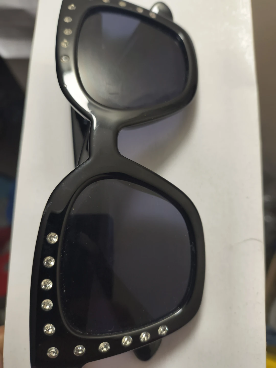Black Sunglasses with Rhinestones
