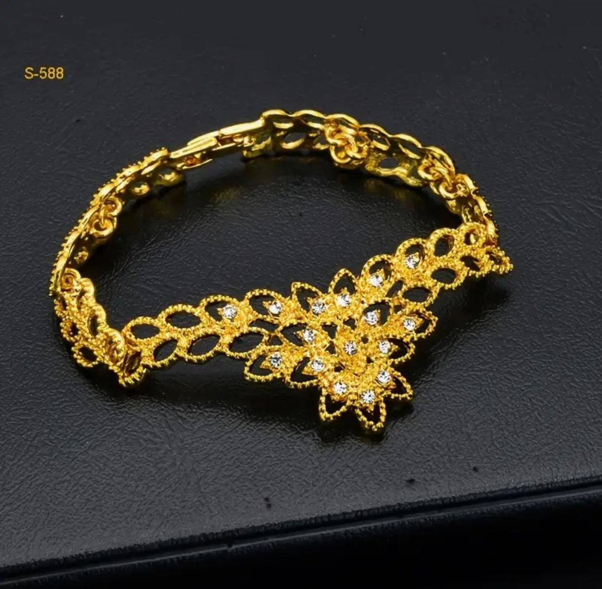 Gold-tone Jewellery Set with Rhinestones - photo 2