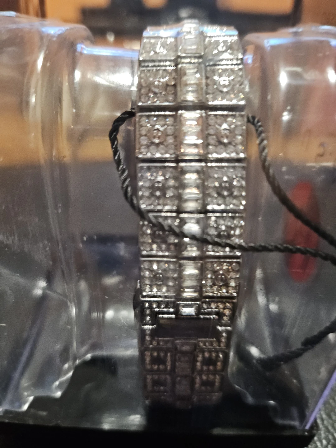 Rhinestone Encrusted Square Face Watch - photo 2