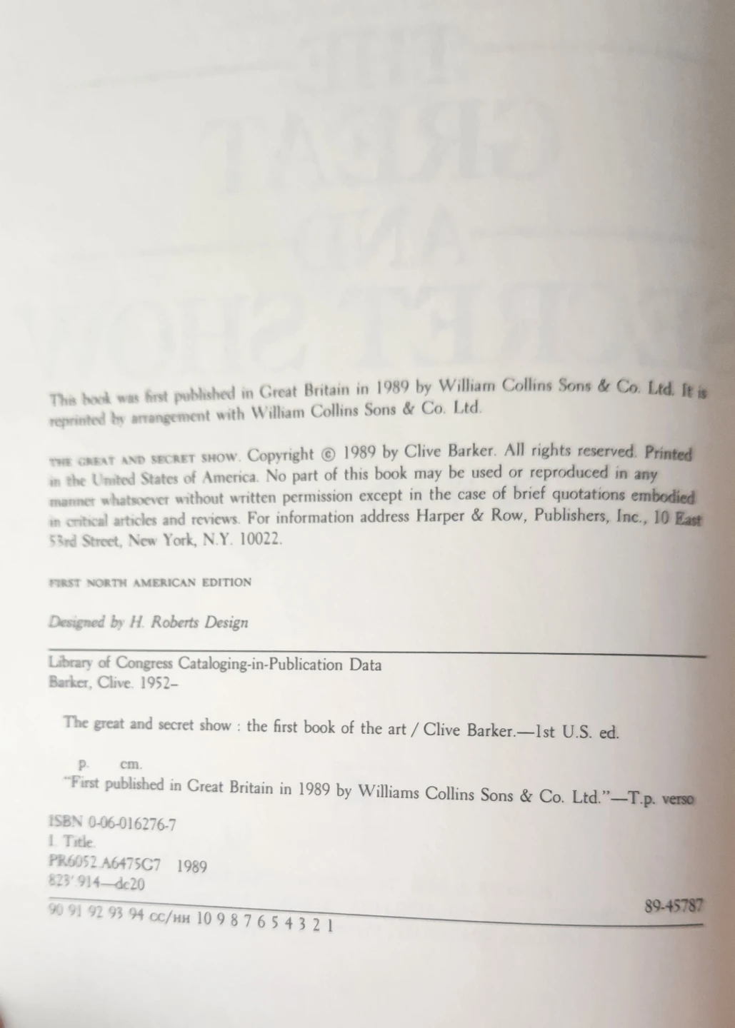 Clive Barker Everville & The Great and Secret Show Books - photo 4
