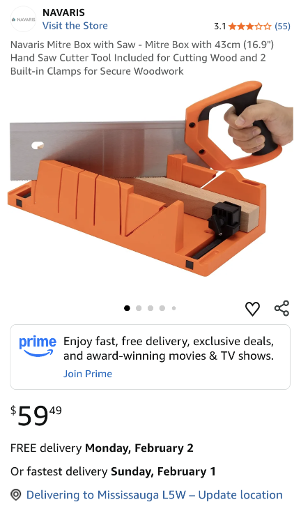 Navaris Mitre Box with Saw - photo 3