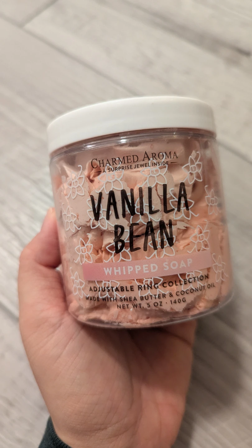 NEW Charmed Aroma Vanilla Bean Whipped Soap - with surprise ring