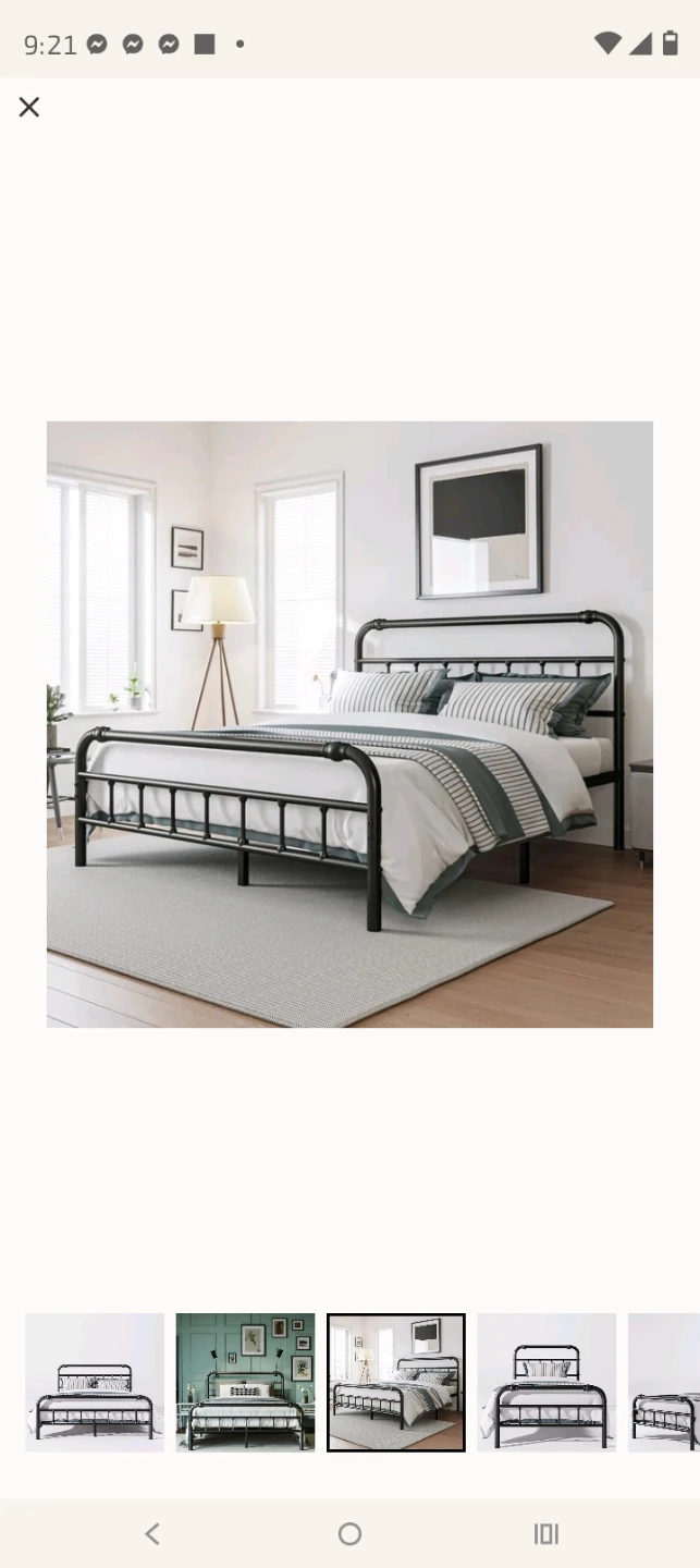 Black Metal Farmhouse Bed Frame