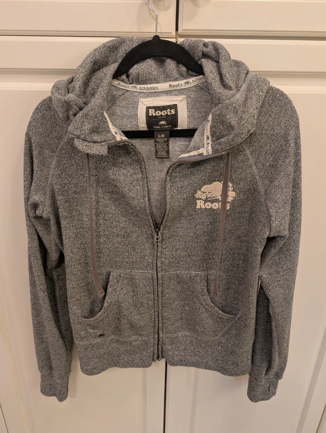 Roots Athletics Grey Full Zip Hoodie - size Adult M/L - photo 2