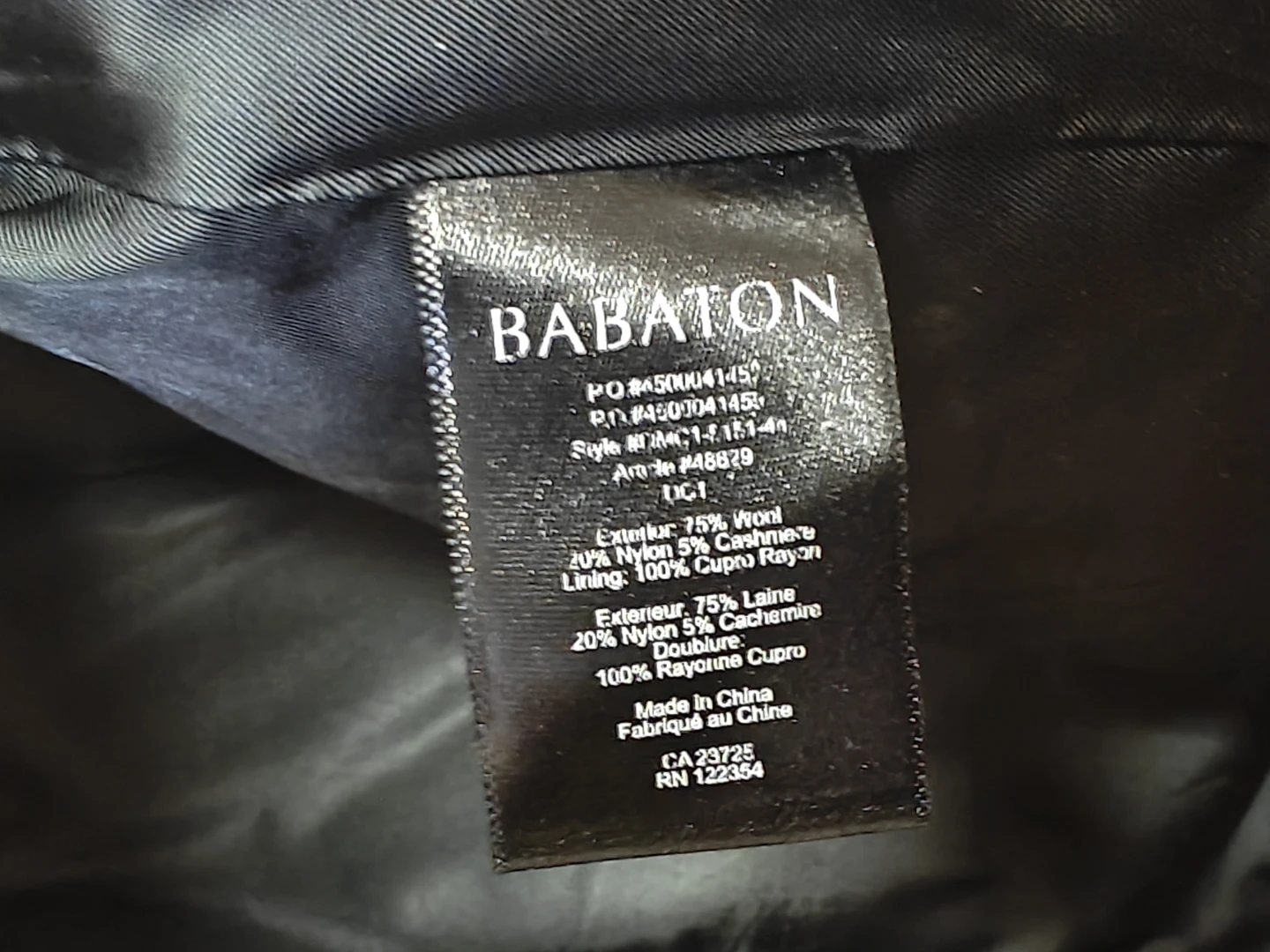 Babaton Aritzia Short Conner Pea Wool/Cashmere Coat - photo 4