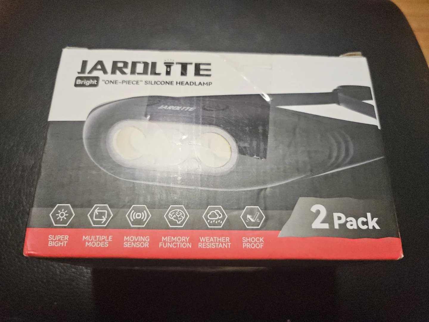 New JARDLITE Bright Silicone Headlamp 2-Pack