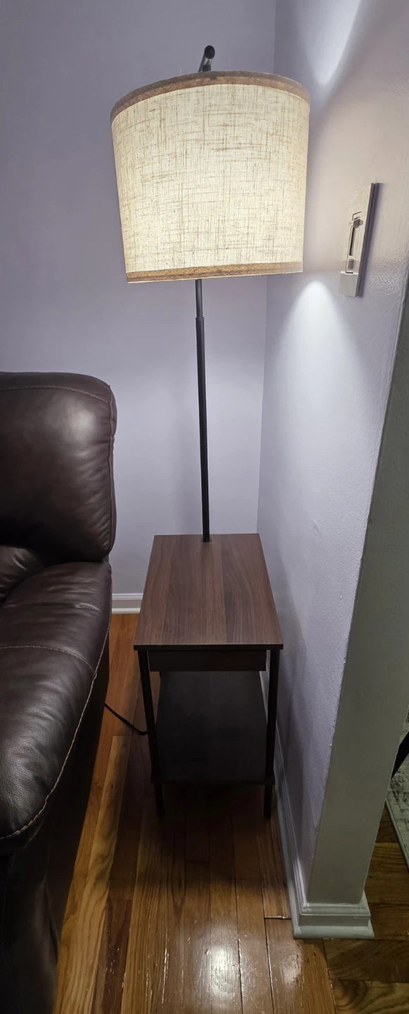 Set of 2 End tables with build in lamp. - photo 2