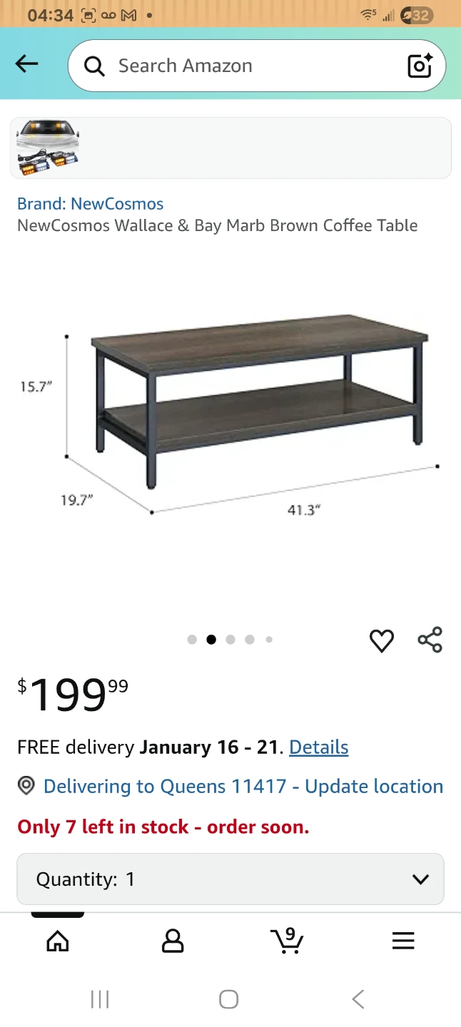 NewCosmos Brown Coffee Table - photo 3