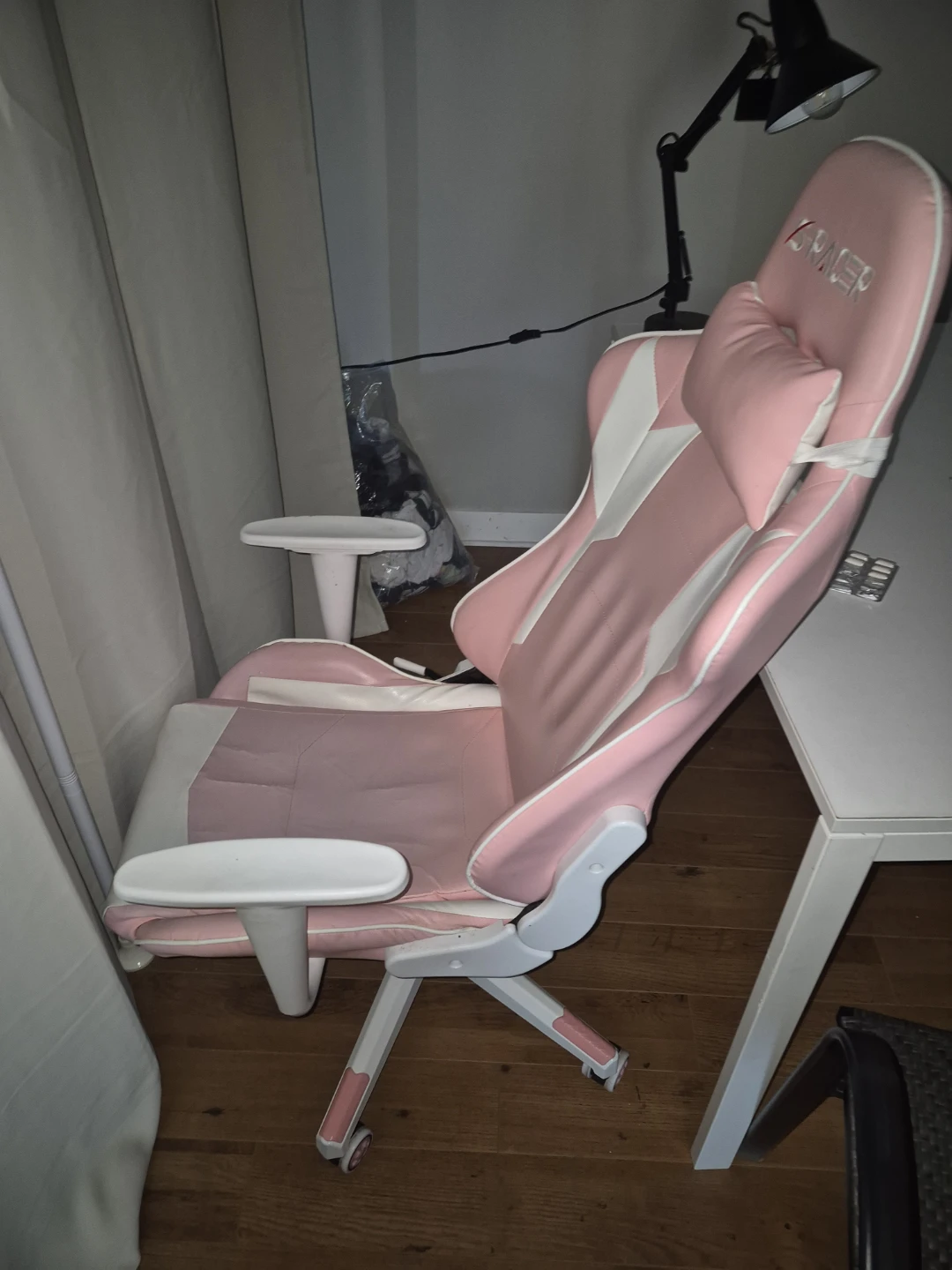 Pink & White S-Racer Gaming Chair - photo 3