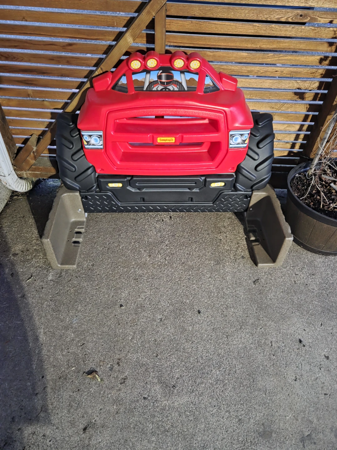 Monster truck headboard floor bed or toddler bed