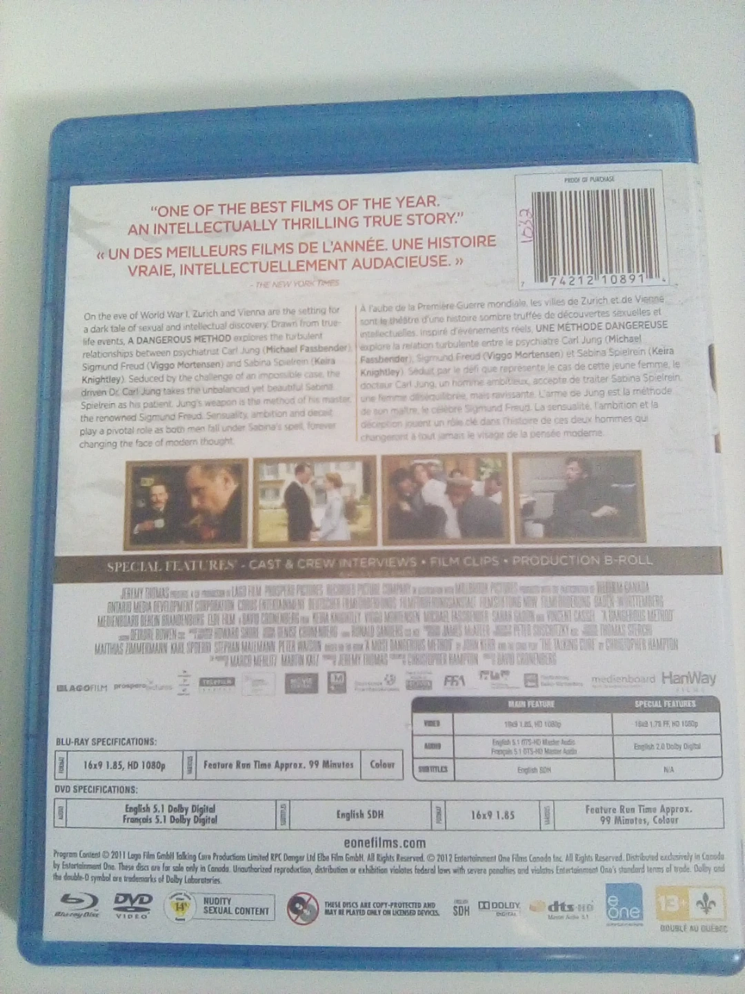 A Dangerous Method Blu-Ray - photo 2