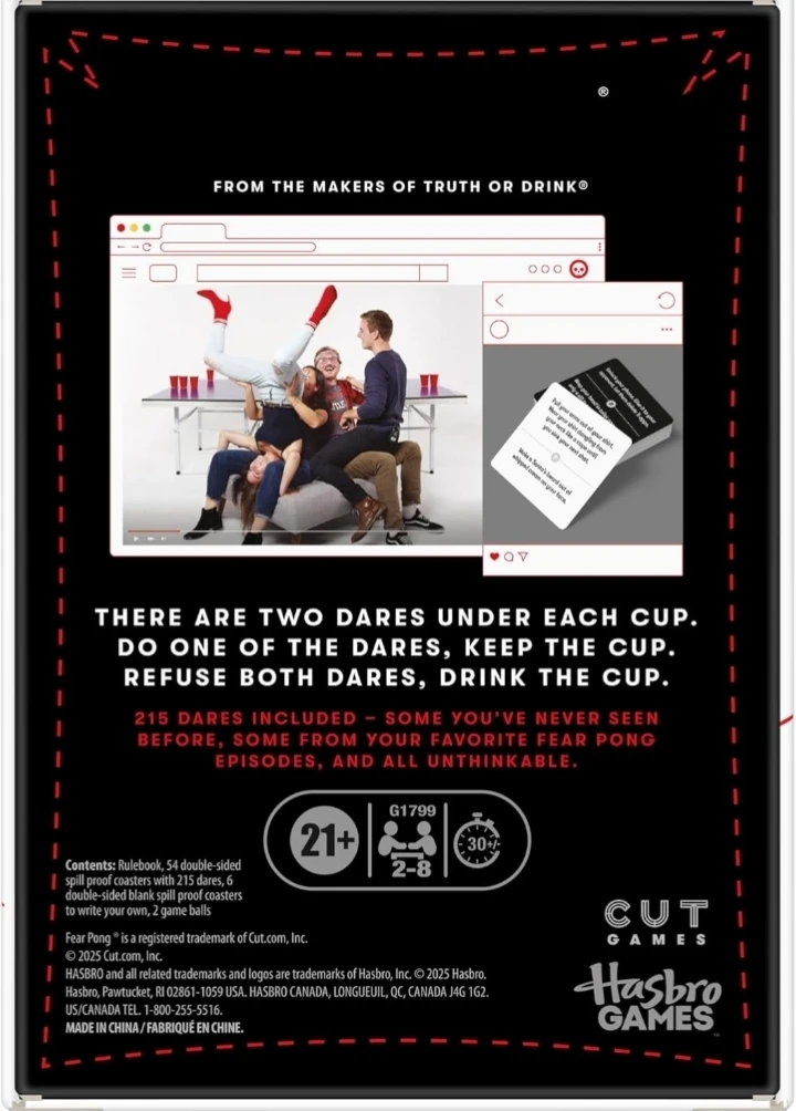 Fear Pong Adult Party Game by Cut - photo 3