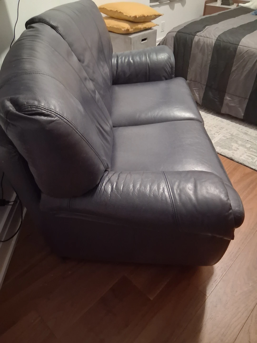 Antonino Vittorio Leather Loveseat Sofa - photo 2