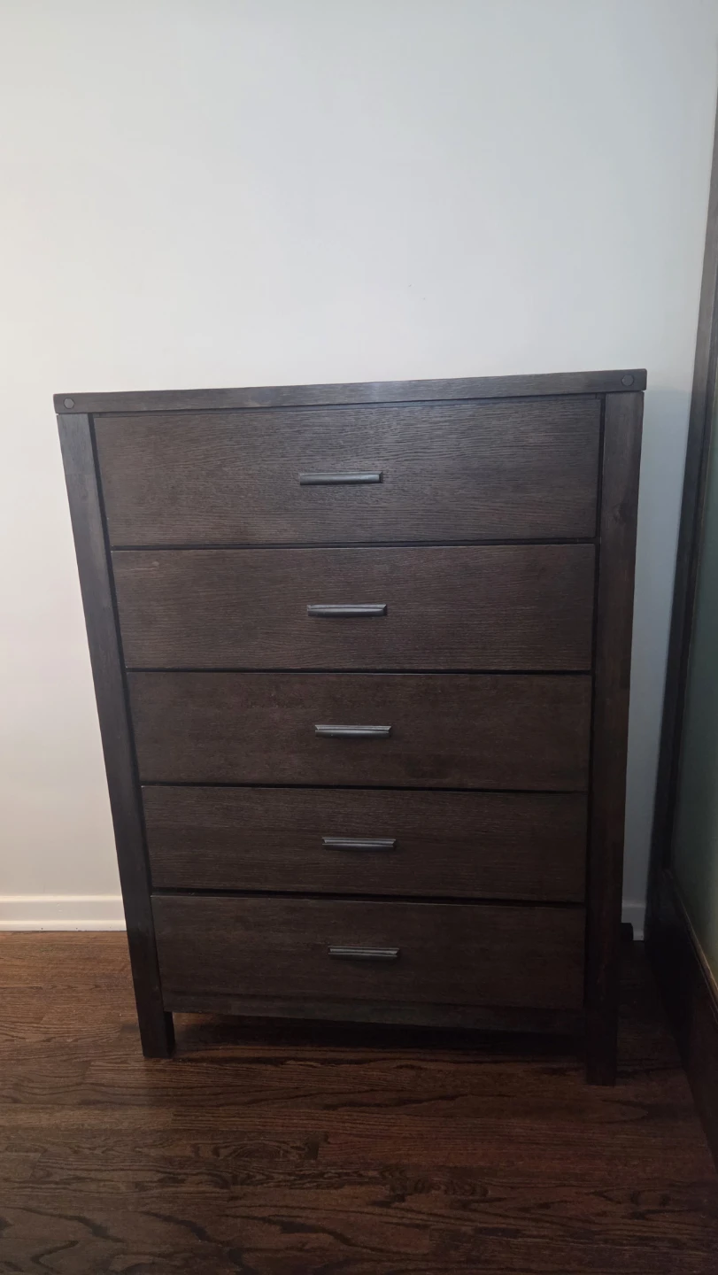 Dark Expresso Brown 5-Drawer Dresser
