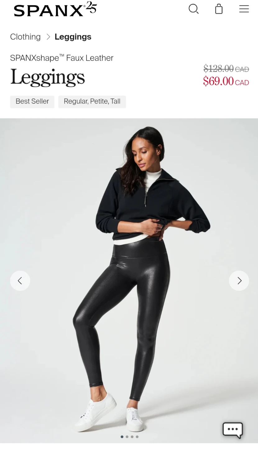 Spanx Faux Leather Leggings