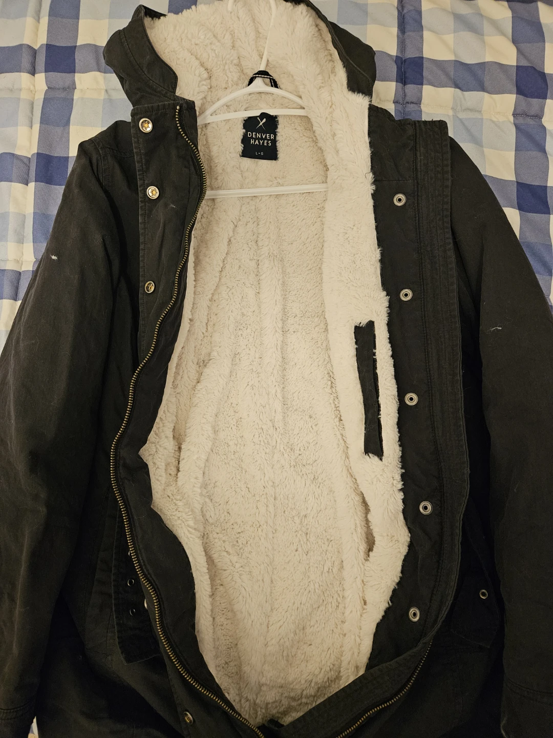 Girls size large denver hayes fluffy fall jacket - photo 3