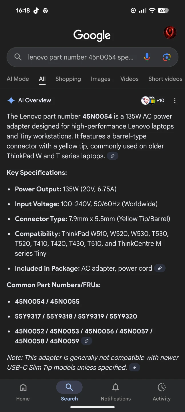 Lenovo 135W AC Adapter for ThinkPad (Round Tip) - photo 3