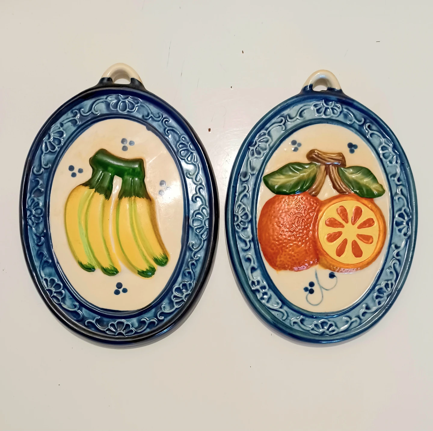 Antique Unique Ceramic Fruit Wall Hangings