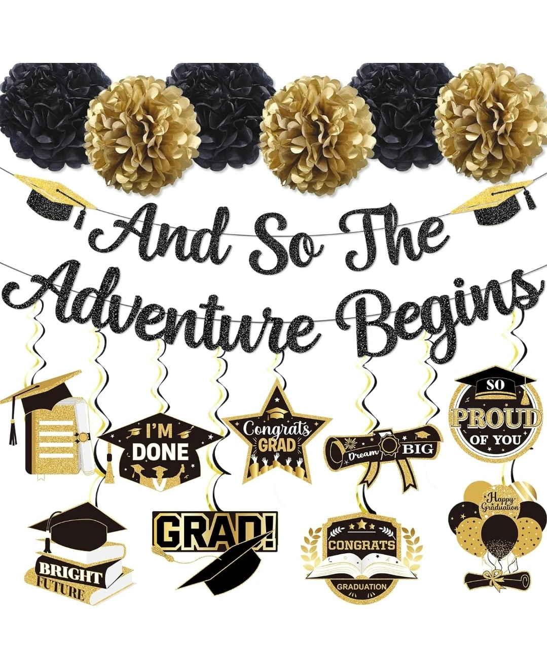 Graduation Party Decoration Set - Adventure Begins Theme