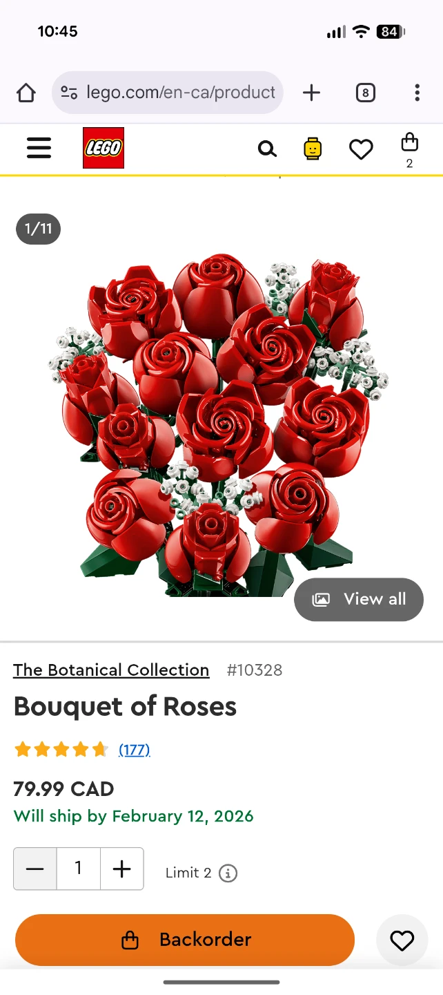 LEGO Botanical Collection Bouquet of Roses 10328