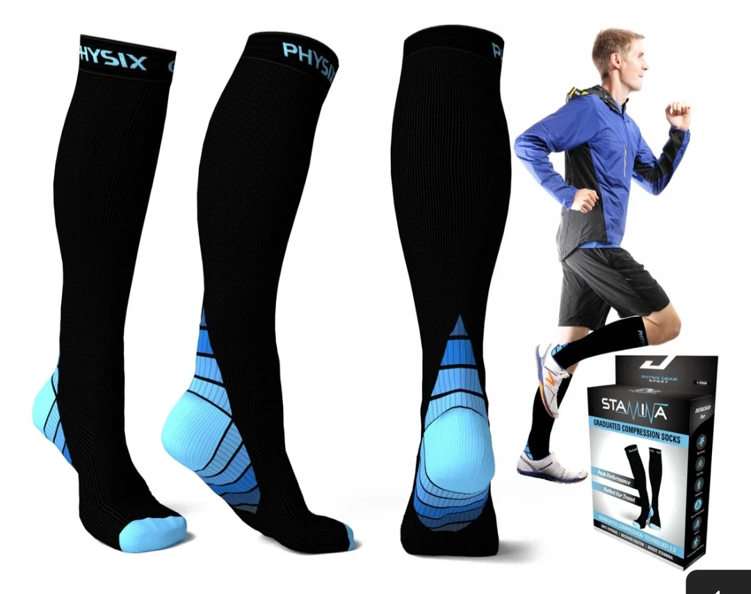 Physix Gear Stamina Graduated Compression Socks L/XL