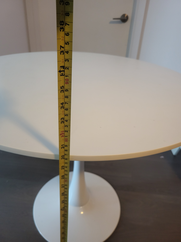 White Tulip Style Dining Table 36" Round - photo 3