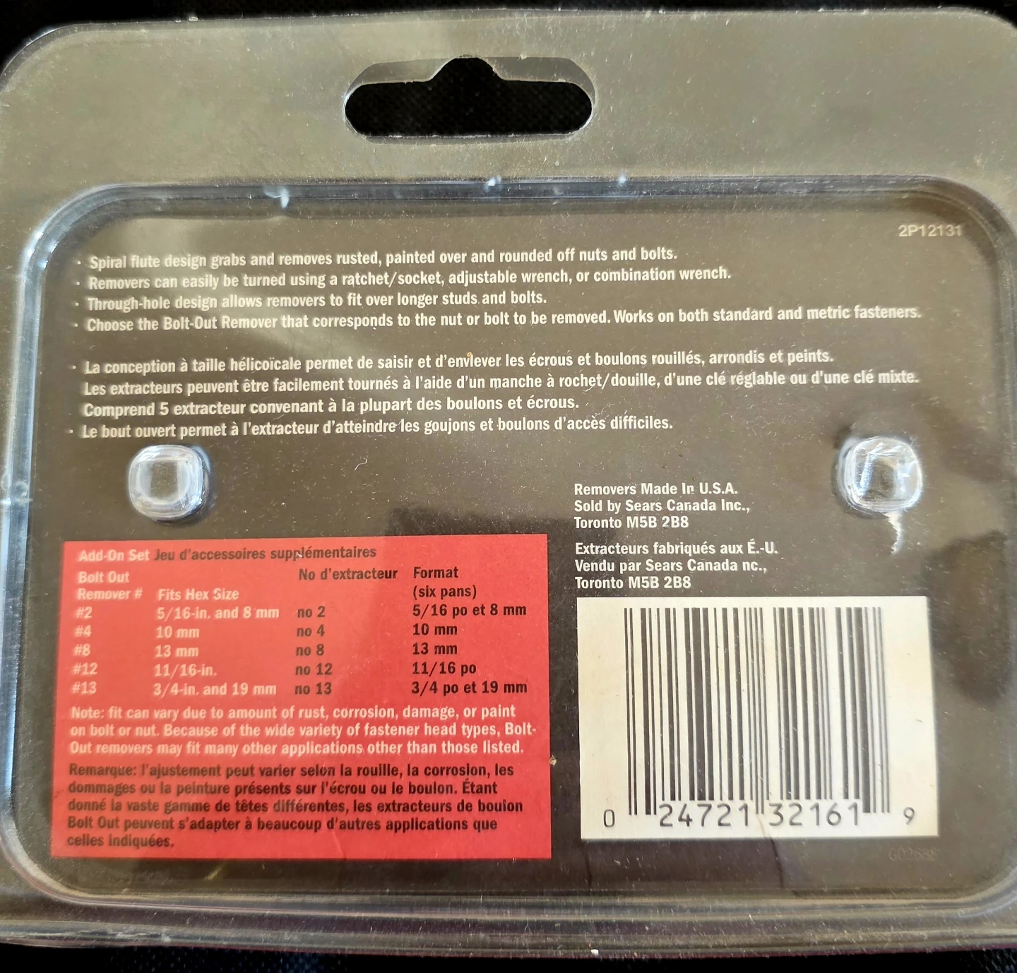 Craftsman Bolt-Out Damaged Bolt/Nut Remover Set - photo 4