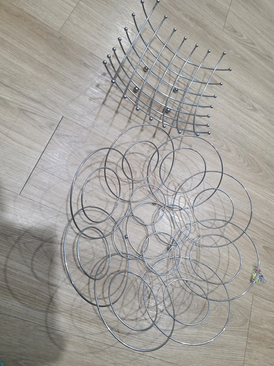 Two Silver Wire Fruit Baskets