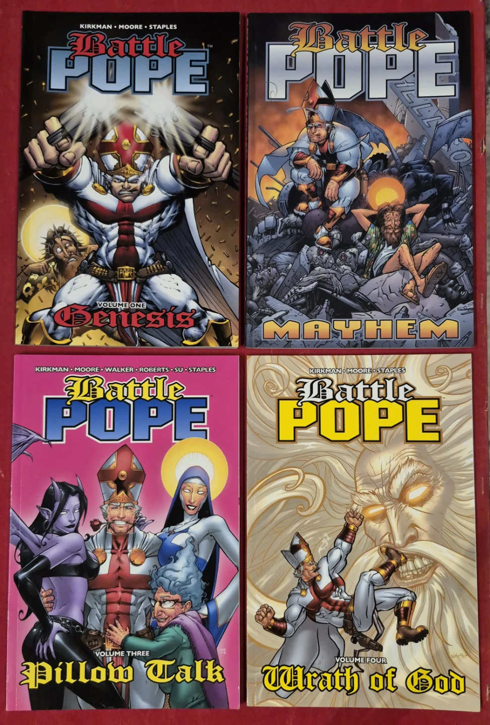 Battle Pope Graphic Novel Set (Vols 1-4) - Kirkman's 1st Series! - photo 2