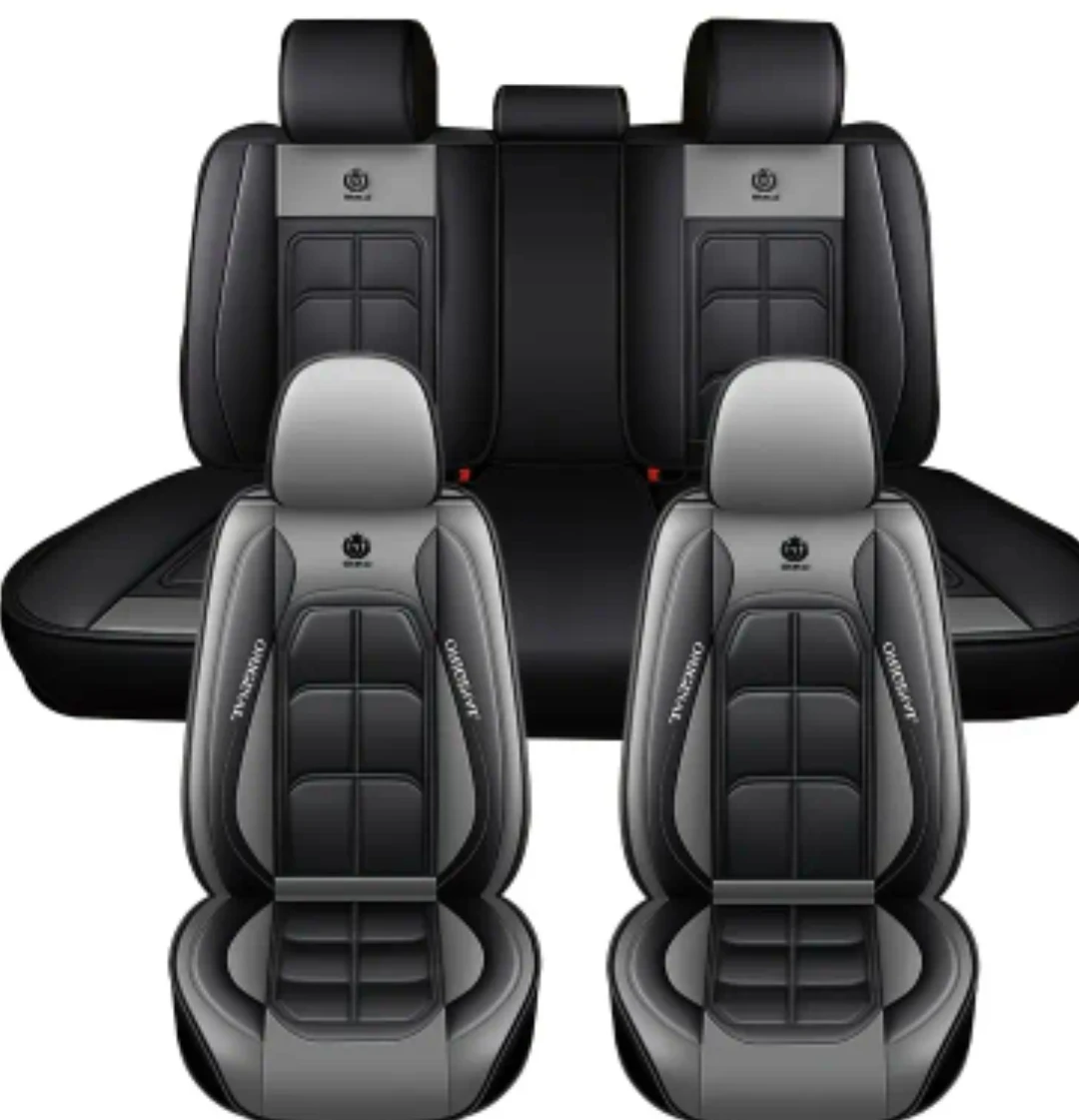 Black & Gray Car Seat Covers - Full Set