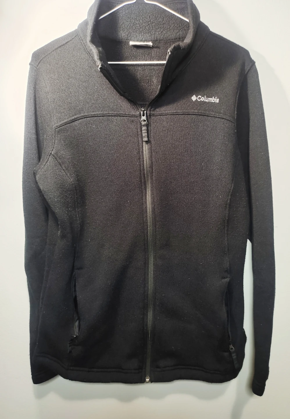 Columbia Black Fleece Jacket, Size L