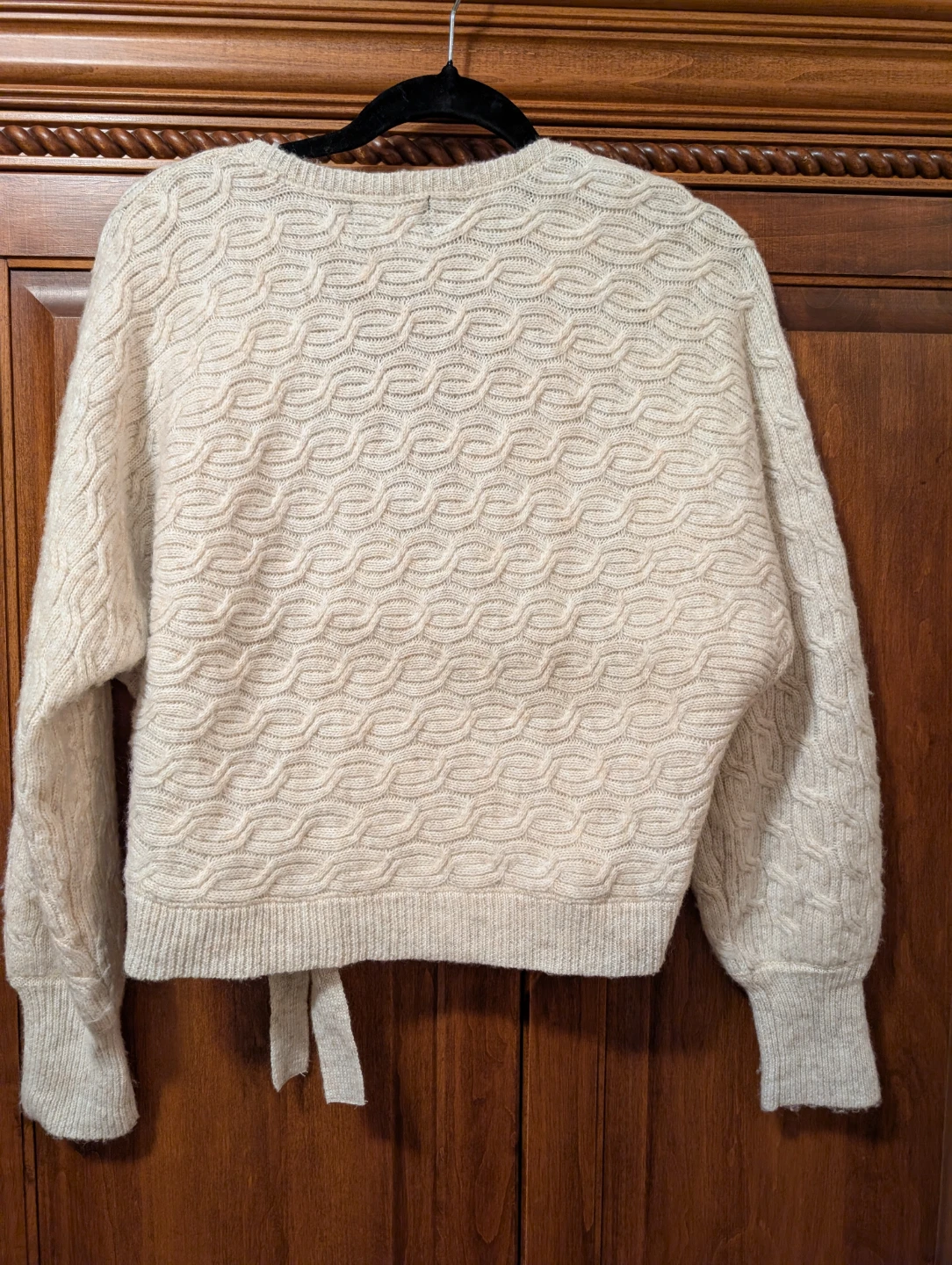 Pieces cream wrap knit cardigan  - size M - photo 2