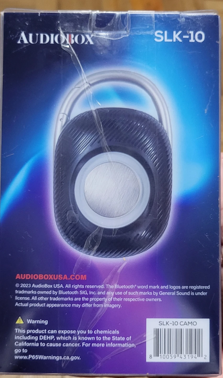 AudioBox SLK-10 Portable Bluetooth Speaker with Clip - photo 2