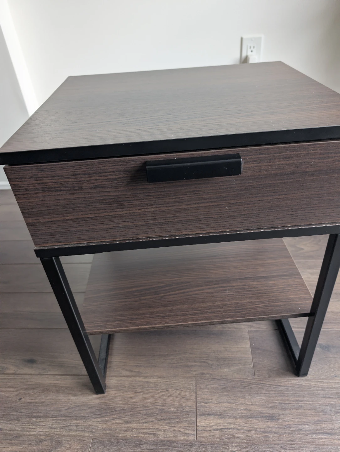 Brown IKEA Wood Nightstand with Drawer - photo 3