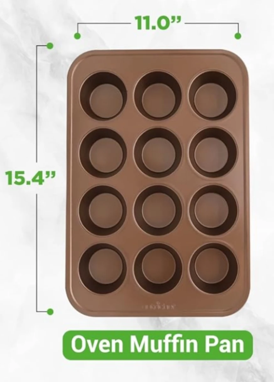 NutriChef 12-Cup Nonstick Muffin Pan + brioche pan - photo 2