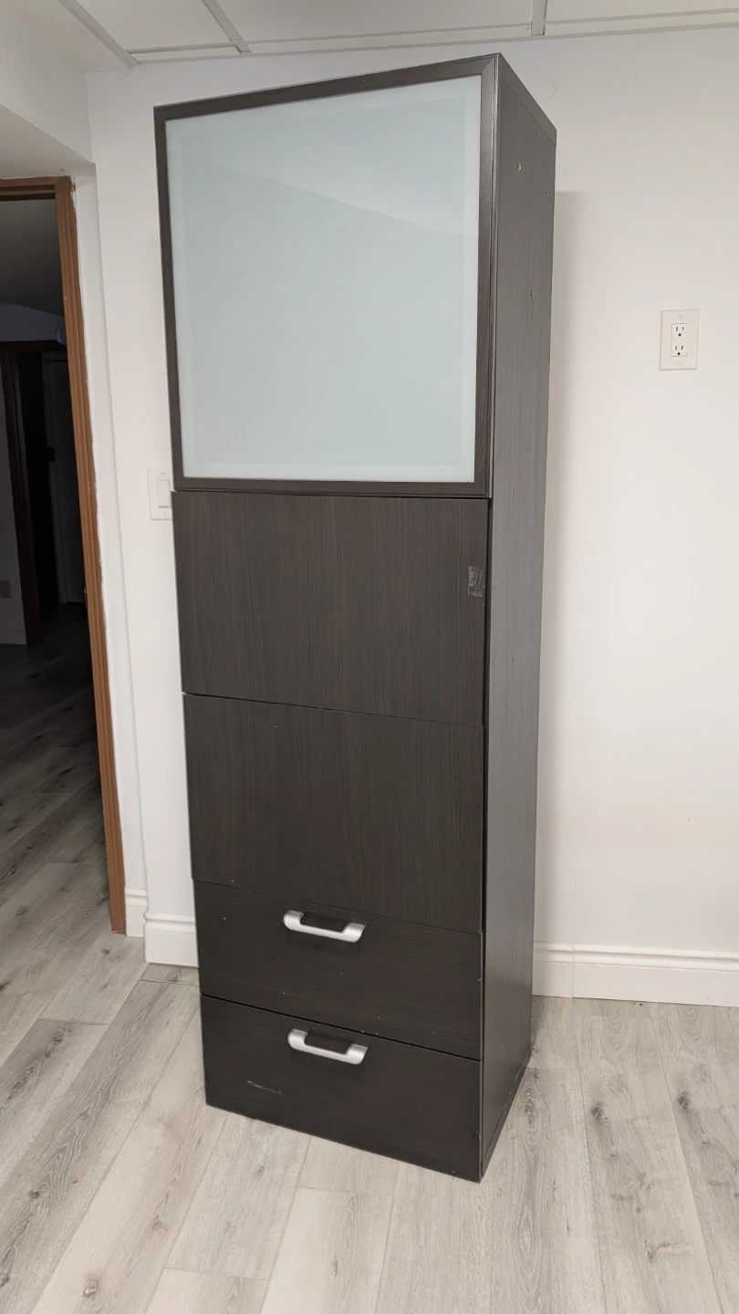 Tall Brown Cabinet with Drawers ikea - photo 2