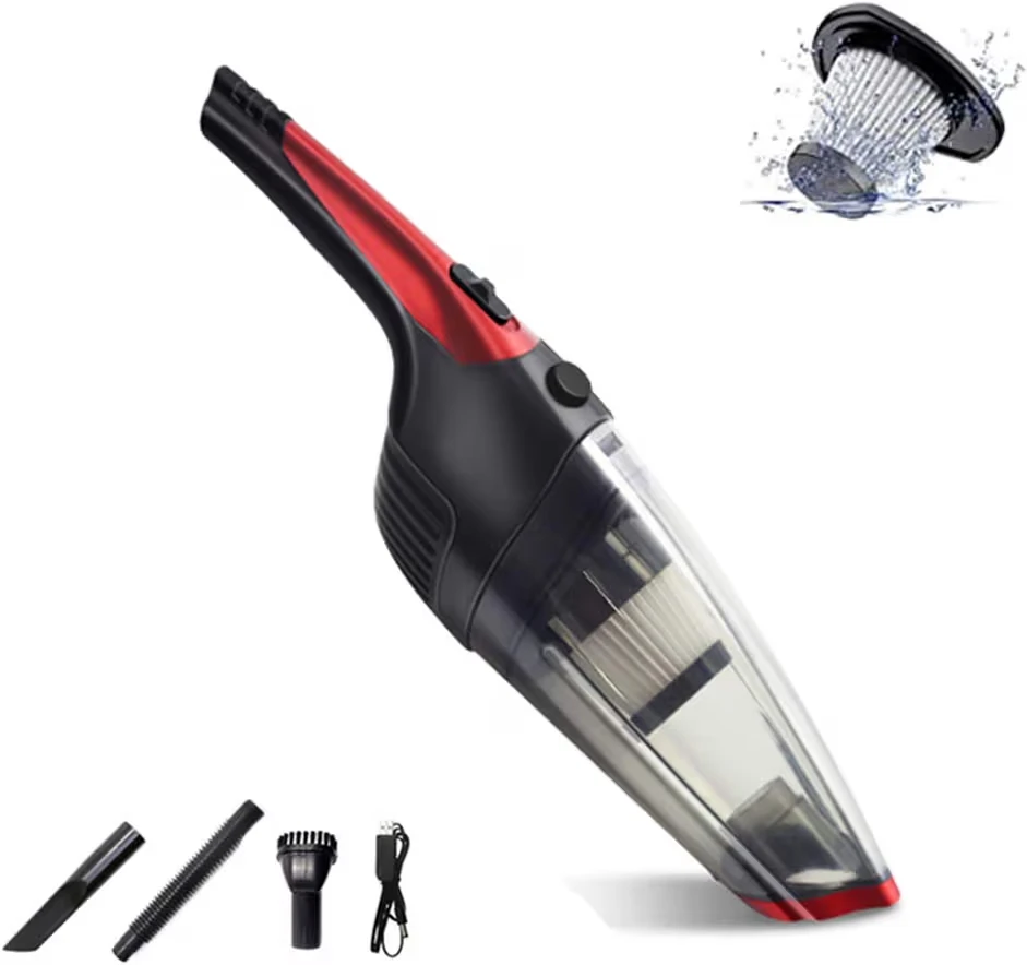 Portable Cordless Hand Vacuum with Attachments, USB Charge