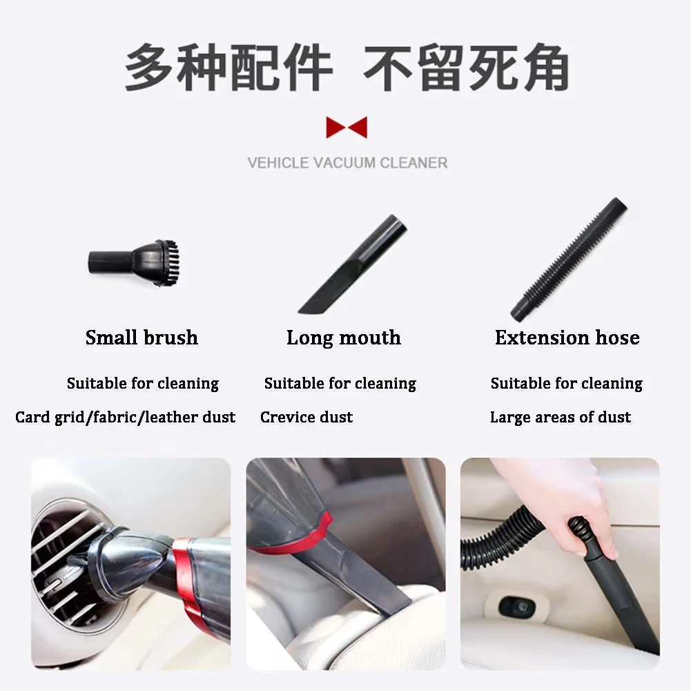 Portable Cordless Hand Vacuum with Attachments, USB Charge - photo 3