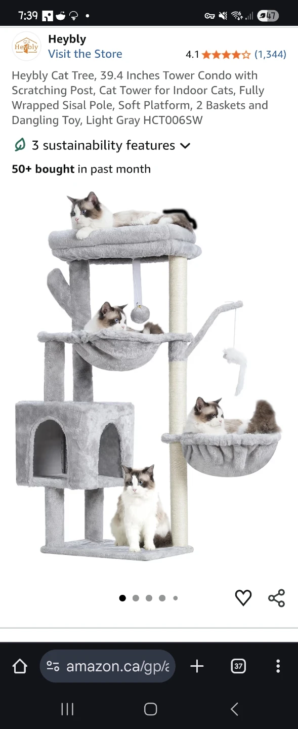 Heybly Cat Tree Tower Condo