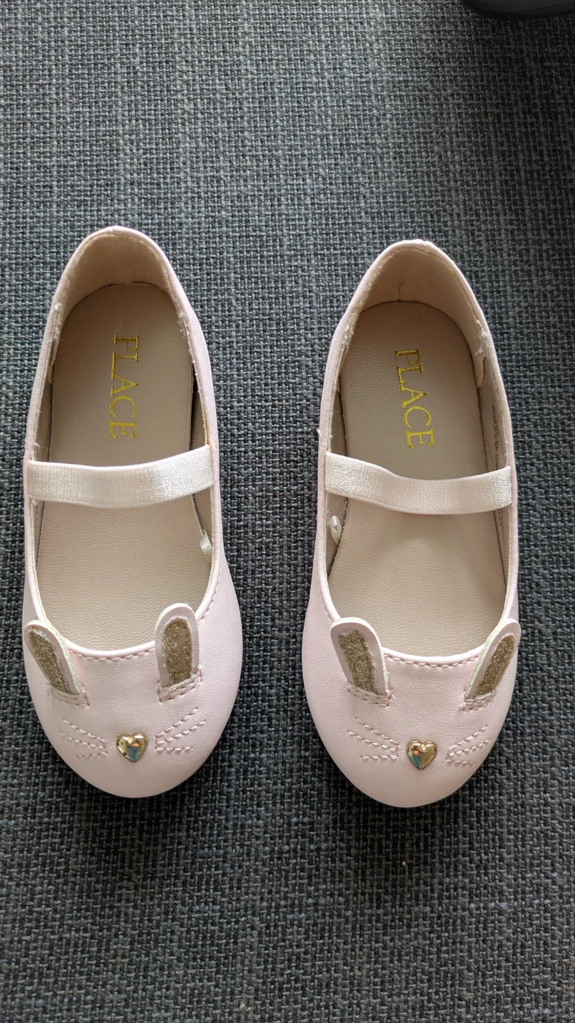 NEW The Children's Place Pink Bunny Flats - Size 6 - photo 3