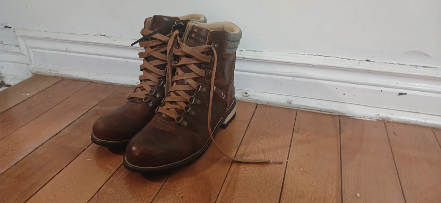 Brown Leather Lace-Up Hiking Boots - photo 2