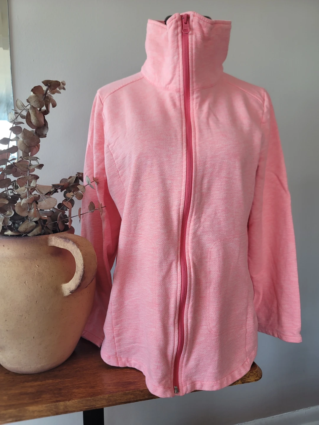 Talbots coral Full Zip Jacket - Size L Cotton Athliesure