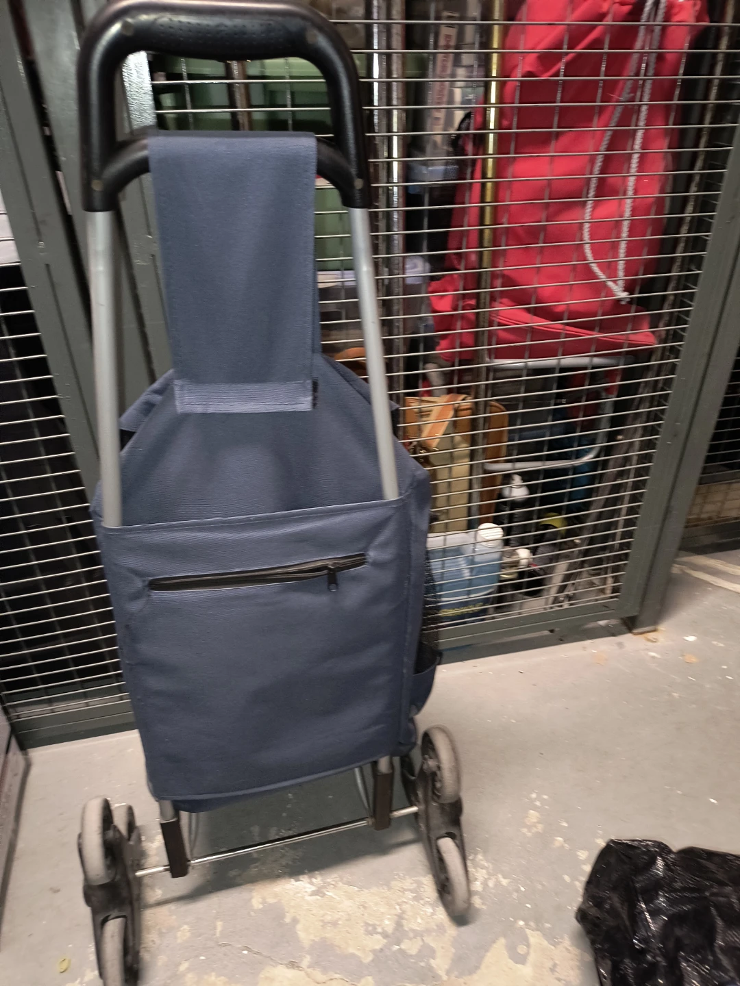 Blue Shopping Cart with Wheels